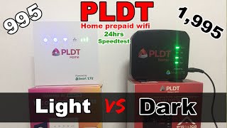 PLDT HOME PREPAID WIFI  LIGHT vs DARK  24hrs SPEEDTEST [upl. by Nodnar]