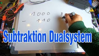 Subtraktion Dualsystem 1000  110  10 [upl. by Ardnaek]