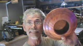 Woodturning  invasive Carrot wood fascinating wood grain [upl. by Amalberga]