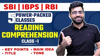 Class1 Reading Comprehension Set 1  Target SBI IBPS RBI  Tarun Grover [upl. by Youlton257]