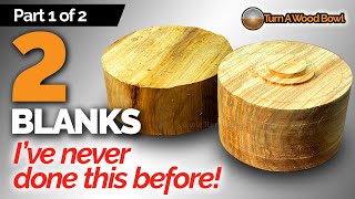 Wood Turned Bowls – 2 Blanks 1 Bowl Video – Part One Shaping [upl. by Eiroj79]