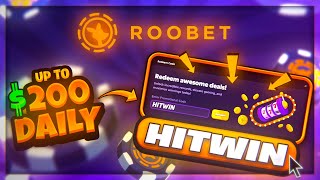 ROOBET PROMO CODE HITWIN FREE 200 DAILY BONUS roobet promo code 2024 [upl. by Drew]