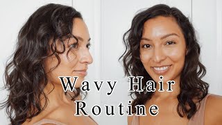 Wavy Hair Routine 2a2b Curls W Denman Brush [upl. by Cenac]