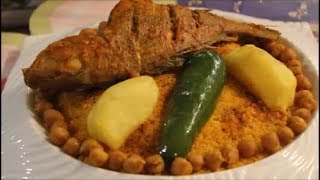 Couscous tunisien avec poisson  déjeuner ou dîner le meilleur [upl. by Muhcan]