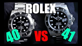 Rolex Submariner 40mm VS 41mm [upl. by Irehc]