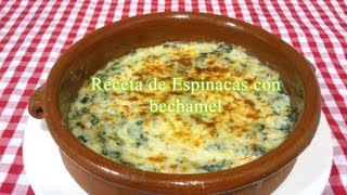 Receta de Espinacas con Bechamel [upl. by Inacana764]