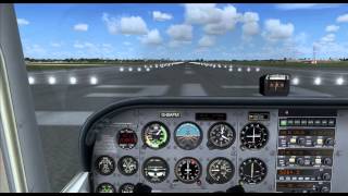 FSX Basics Tutorial 1 Cessna 172 Cockpit familiarisation and Take Off [upl. by Anaihsat]