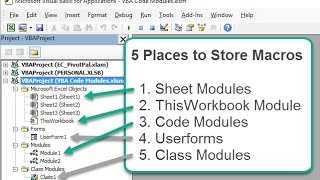 How To Create Vba Code Modules In Excel [upl. by Sass878]