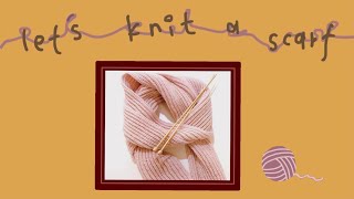 Eng Sub🧣新手ok！6分鐘學會棒針織圍巾（雙元寶織法） Knitting scarf [upl. by Dylana]