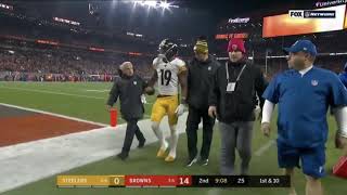 Juju Smith Schuster Knocked Out After Hit  Week 11 [upl. by Sirahc]