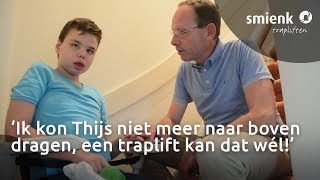 Thijs 13 is meervoudig gehandicapt maar kan dankzij een traplift toch thuis wonen [upl. by Betta]