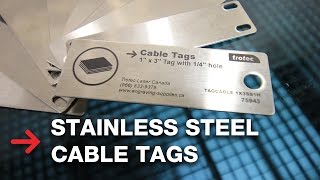 Cable Tags  Laser Engraving Stainless Steel  Trotec [upl. by Adnohr]