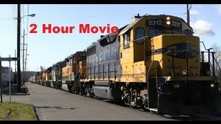 HD Freight Train Movie over two hours [upl. by Odlonra]