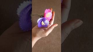 Pink purple nylon Stocking Flowers 🌺😍youtubeshorts diy flowerdecoration craft stockings [upl. by Eelegna814]