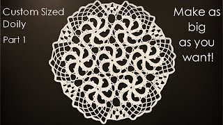 Learn how to Crochet CUSTOM SIZED LARGE DOILY  Part 1 [upl. by Hsiekal213]