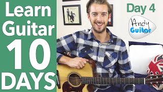 Guitar Lesson 4  Your First Riff 10 Day Guitar Starter Course [upl. by Laemaj]