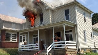 Newark Ohio Fire Department 252 Woods Ave Working House Fire Incident Command with audio [upl. by Spatola]