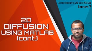 Solving 2D Diffusion Equation using MATLAB  Lecture 7  ICFDM [upl. by Broeder911]