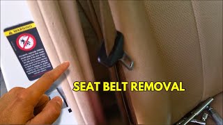 Mercedes Benz Front Seat Belt Removal [upl. by Oinotnas]