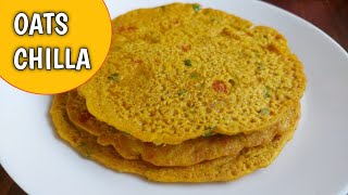 Healthy Oats Chilla  Instant Oats Recipe for Breakfast [upl. by Cottrell]