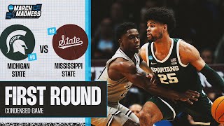 Michigan State vs Mississippi State First Round NCAA tournament extended highlights [upl. by Zedekiah860]