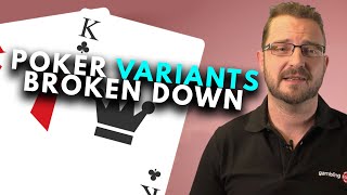 Different Poker Games Explained Holdem Omaha Stud Draw [upl. by Rocky]