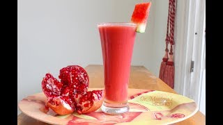 Fresh Water Melon Pomegranate Juice [upl. by Krystle]