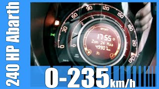 Abarth 500 GTech RSS 240 HP 235 kmh NICE Acceleration Test Autobahn [upl. by Idaf554]