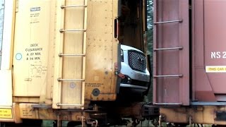 CSX Auto Train Goes Into Emergency Stop Causing Extensive Damage [upl. by Artnoed]