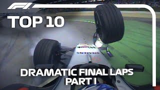 Top 10 Dramatic Final Laps In F1  Part 1 [upl. by Alyakim611]