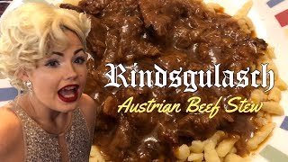 Austrian Rindsgulasch with Marilyn Monroe  Narrated in English amp the AustroBavarian Language [upl. by Almita]