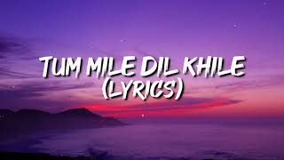 Tum mile dil khile lyrics  Indian lyrics [upl. by Thomasin]