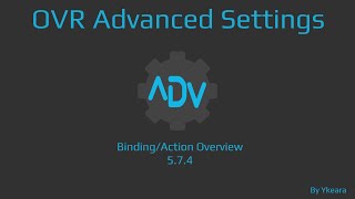 Action and Binding Overview OVR Advanced Settings [upl. by Ehgit]