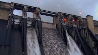 Warragamba Dam spilling video footage [upl. by Eenor]