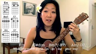 Moon River  Ukulele Fingerpicking Tutorial [upl. by Amuwkuhc]