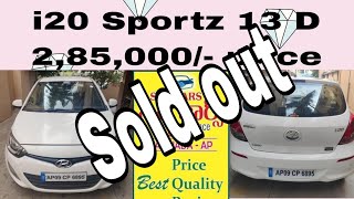 i20 Sportz Deisel 2013 reg285000 price9848419969 [upl. by Adehsar]