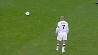 David Beckham goal  England VS Greece 2001 [upl. by Ainaj]