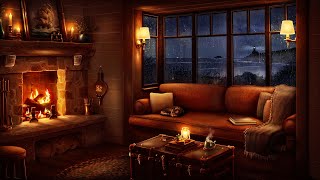 Cozy Cottage by the Sea Ambience with Rain amp Fireplace Sounds for Sleeping Reading amp Relaxation [upl. by Ellivro101]