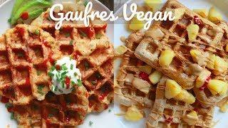 GAUFRES VEGAN  Recette Salée amp Sucrée [upl. by Ennaer381]