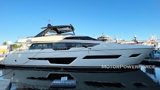 2022 Ferretti 780 Luxury Flybridge Yacht Tour [upl. by Nilyaj]