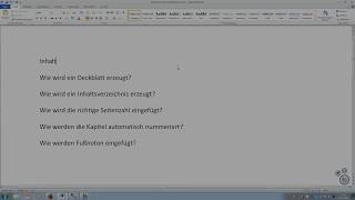 Microsoft Word 2010 Hilfestellung zur Facharbeit [upl. by Abagail125]