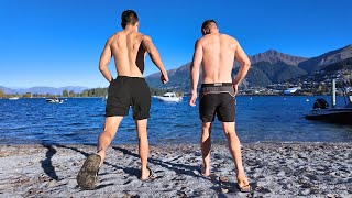 Two Aussie guys full body dunk in freezing lake 🥶 Joshy And Locky [upl. by Yasibit]