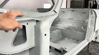 The 1973 BMW 30CSI central body repaired and in primer [upl. by Gare]