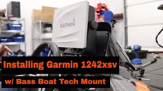 Installing Garmin 1242xsv with Bass Boat Technologies Console Mount [upl. by Ahsinar]