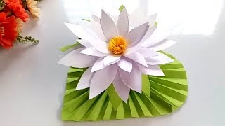 How to make water Lily with paper [upl. by Sweyn]