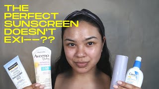 Testing Fenty Skin CeraVe Aveeno and Neutrogena Sunscreen  Victoria Gravesande [upl. by Bjork]