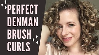 HOW TO FORM PERFECT RINGLETS ON CURLY HAIR WITH THE DENMAN BRUSH  Curl Training Wave Shaping [upl. by Lang699]