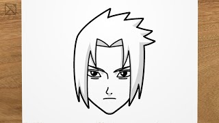 How to draw SASUKE Naruto Shippuden step by step EASY [upl. by Cherian]