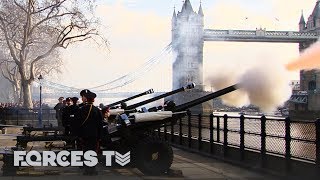 How To Do A Royal Gun Salute For The Queen  Forces TV [upl. by Walton]