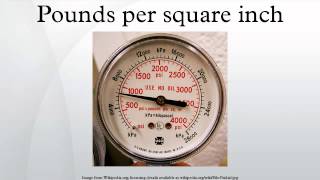 Pounds per square inch [upl. by Sirap]